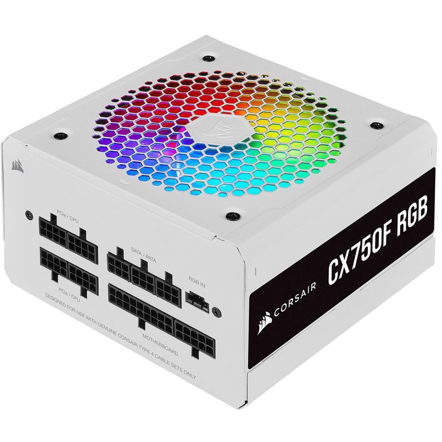 Corsair Power Supply CX750F RGB, 750 Watt, 80 PLUS Bronze White Corsair Power Supply CX750F RGB, 750 Watt, 80 PLUS Bronze White